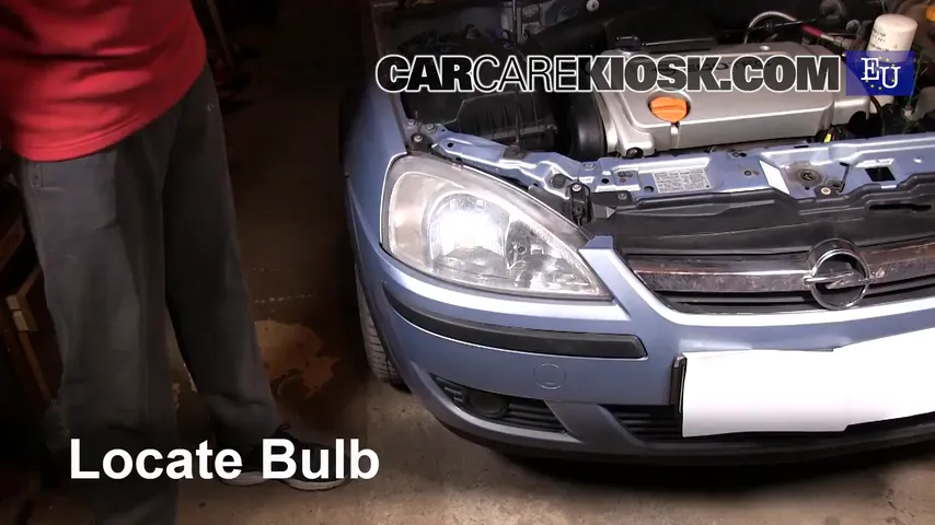 2005 Opel Combo C CNG 1.6L 4 Cyl. Lights Highbeam (replace bulb)